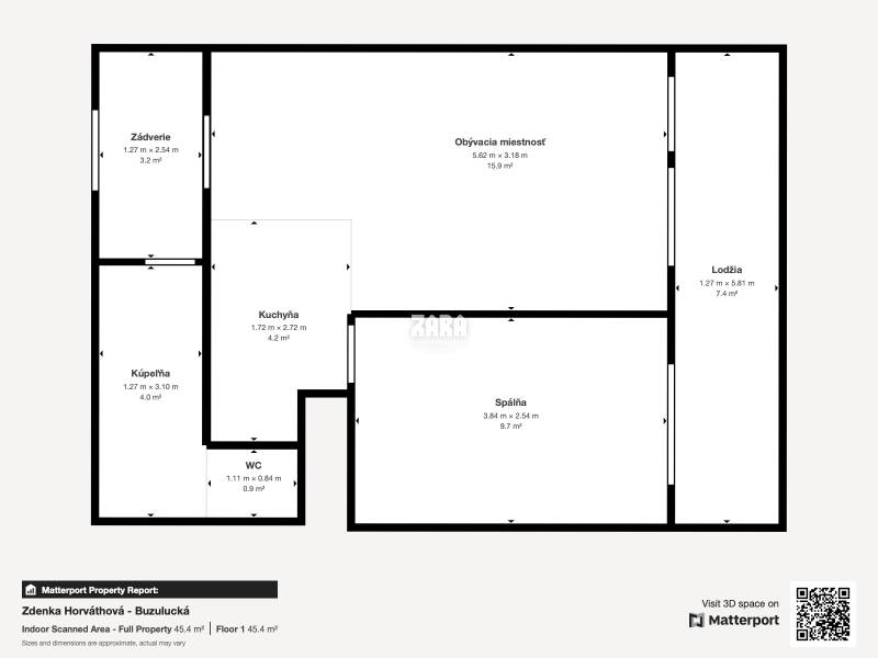 FURČA- Buzulucká. Krásny 2 izbový byt po KR, ZARIADENÝ, 40 m² + loggia